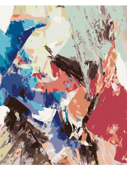 Diamantové maľovanie - FAREBNÁ ABSTRAKCIA (Rámovanie bez rámu a bez vypnutia plátna, Rozmer 40x50 cm)