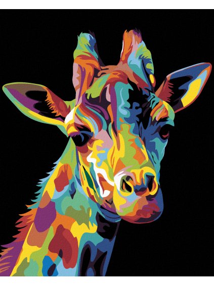Diamantové maľovanie - ŽIRAFA (Rámovanie bez rámu a bez vypnutia plátna, Rozmer 40x50 cm)
