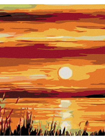 Diamantové maľovanie - VÝCHOD SLNKA (Rámovanie bez rámu a bez vypnutia plátna, Rozmer 40x50 cm)