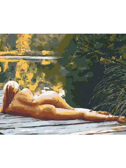 Diamantové maľovanie - NA MÓLE (Rámovanie bez rámu a bez vypnutia plátna, Rozmer 40x50 cm)