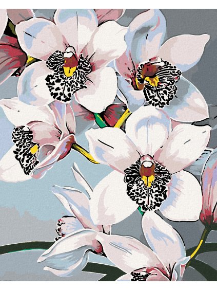 Diamantové maľovanie - NÁDHERNÉ ORCHIDEJE (Rámovanie bez rámu a bez vypnutia plátna, Rozmer 40x50 cm)