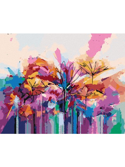 Diamantové maľovanie - PESTRÉ LETNÉ KVETY (Rámovanie bez rámu a bez vypnutia plátna, Rozmer 40x50 cm)