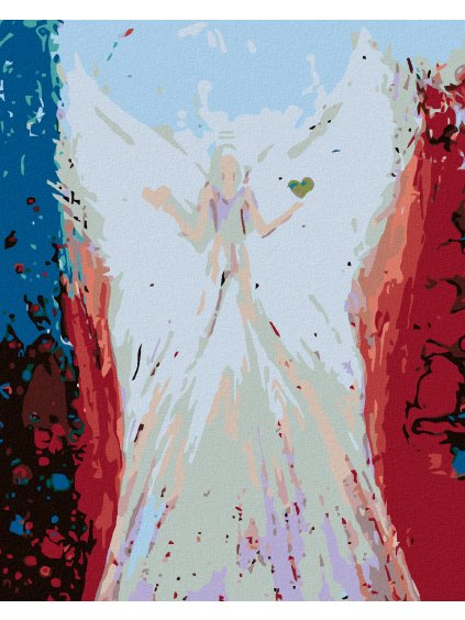 Diamantové maľovanie - ANJELI OD LENKY - BALANCE ANGEL (Rámovanie bez rámu a bez vypnutia plátna, Rozmer 40x50 cm)