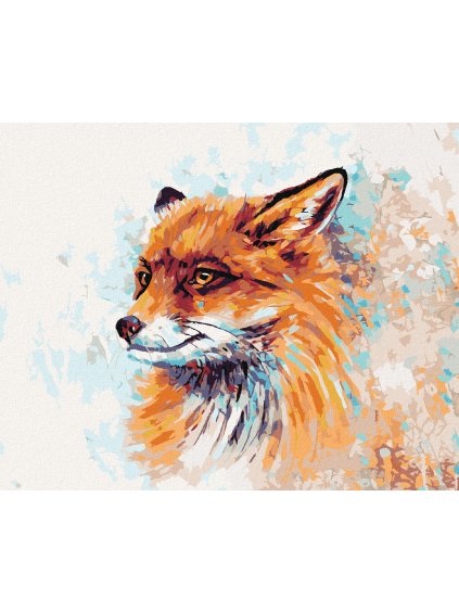 Diamantové maľovanie - FAREBNÁ LÍŠKA (Rámovanie bez rámu a bez vypnutia plátna, Rozmer 40x50 cm)