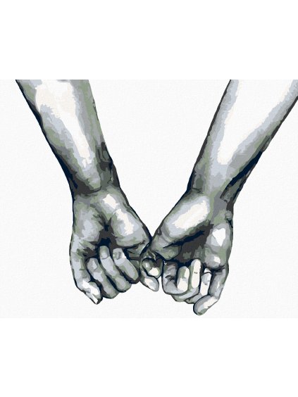 Diamantové maľovanie - ZA MALÍČKY (Rámovanie bez rámu a bez vypnutia plátna, Rozmer 40x50 cm)