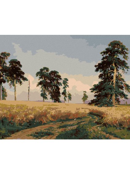 Diamantové maľovanie - ŽITO (IVAN SHISHKIN) (Rámovanie bez rámu a bez vypnutia plátna, Rozmer 40x50 cm)