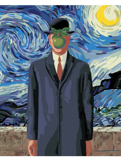 Diamantové maľovanie - SYN ČLOVEKA INŠPIRÁCIA VAN GOGHOM (Rámovanie bez rámu a bez vypnutia plátna, Rozmer 40x50 cm)