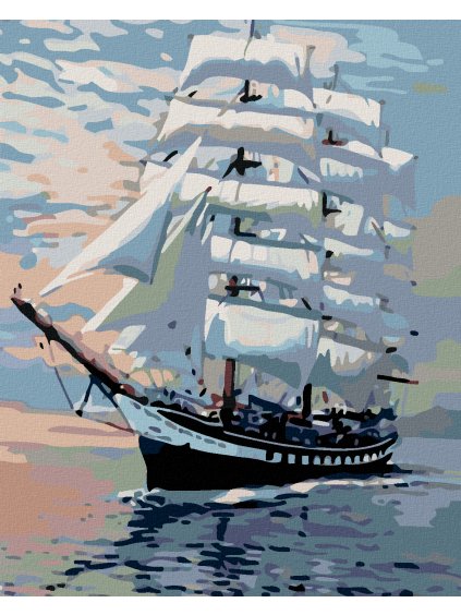 Diamantové maľovanie - VEĽKÁ PLACHETNICA (Rámovanie bez rámu a bez vypnutia plátna, Rozmer 40x50 cm)