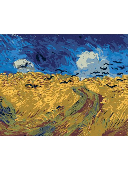 Diamantové maľovanie - POLE S HAVRANMI (VINCENT VAN GOGH)