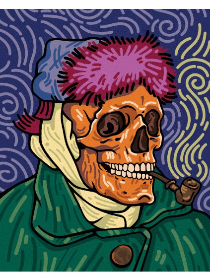 Diamantové maľovanie - VINCENT VAN GOGH LEBKA (Rámovanie bez rámu a bez vypnutia plátna, Rozmer 40x50 cm)