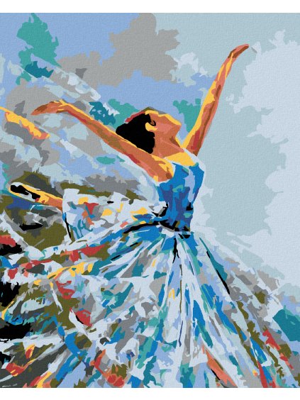 Diamantové maľovanie - TANCUJÚCA BALETKA (Rámovanie bez rámu a bez vypnutia plátna, Rozmer 40x50 cm)