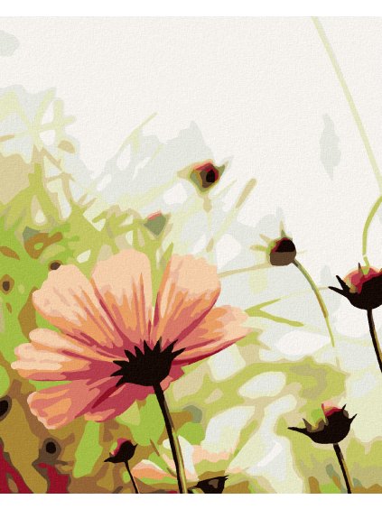 Diamantové maľovanie - ROZKVITNUTÝ KVET NA LÚKE (Rámovanie bez rámu a bez vypnutia plátna, Rozmer 40x50 cm)