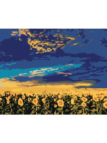 Diamantové maľovanie - SLNEČNICA (Rámovanie bez rámu a bez vypnutia plátna, Rozmer 40x50 cm)