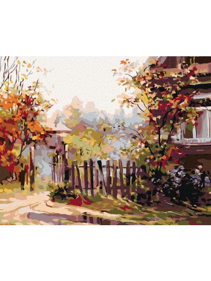 Diamantové maľovanie - NA VIDIEKU PRED DOMOM (Rámovanie bez rámu a bez vypnutia plátna, Rozmer 40x50 cm)