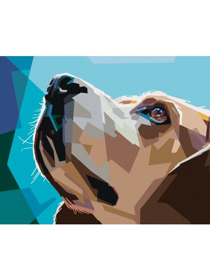 Diamantové maľovanie - PES BÍGL (Rámovanie bez rámu a bez vypnutia plátna, Rozmer 40x50 cm)