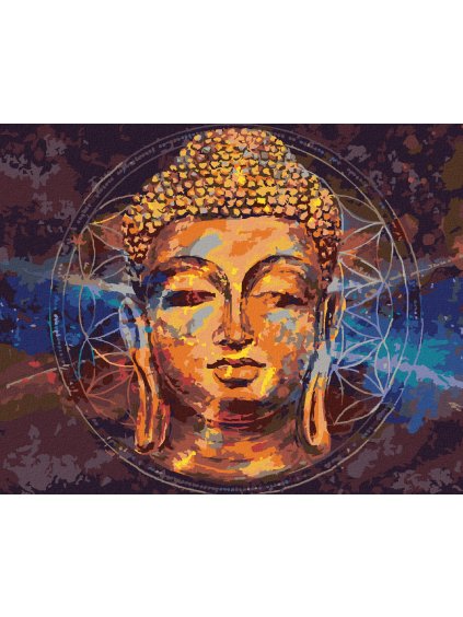 Diamantové maľovanie - HVIEZDNY BUDDHA (Rámovanie bez rámu a bez vypnutia plátna, Rozmer 40x50 cm)
