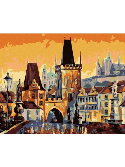 Diamantové maľovanie - KARLOV MOST (Rámovanie bez rámu a bez vypnutia plátna, Rozmer 40x50 cm)
