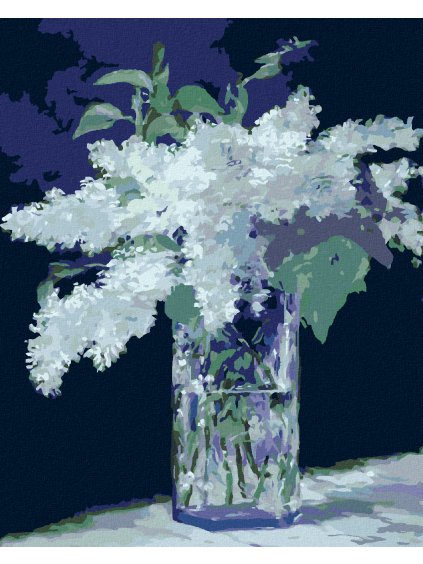 Diamantové maľovanie - ZÁTIŠIE S ORGOVÁNMI (ÉDOUARD MANET) (Rámovanie bez rámu a bez vypnutia plátna, Rozmer 40x50 cm)