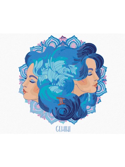 Diamantové maľovanie - ŽENA BLÍŽENCI (Rámovanie bez rámu a bez vypnutia plátna, Rozmer 40x50 cm)