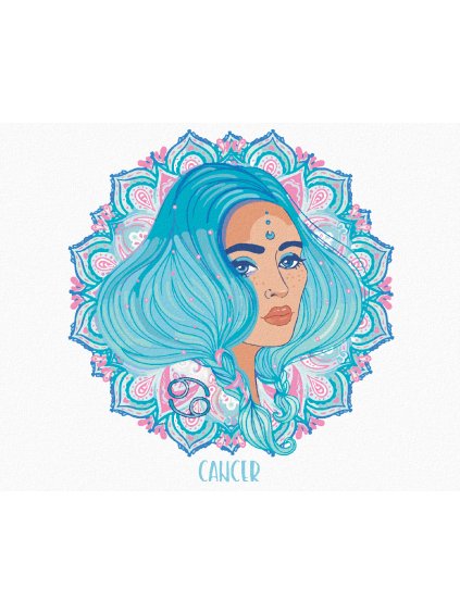 Diamantové maľovanie - ŽENA RAK (Rámovanie bez rámu a bez vypnutia plátna, Rozmer 40x50 cm)