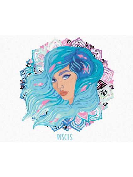 Diamantové maľovanie - ŽENA RYBY (Rámovanie bez rámu a bez vypnutia plátna, Rozmer 40x50 cm)