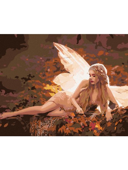 Diamantové maľovanie - ŽENA S MOTÝLÍMI KRÍDLAMI (Rámovanie bez rámu a bez vypnutia plátna, Rozmer 40x50 cm)