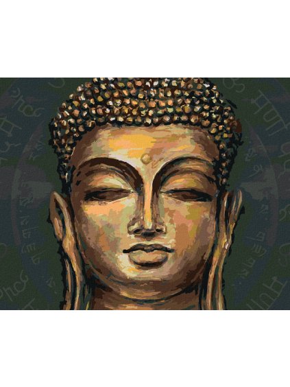 Diamantové maľovanie - ZLATÝ BUDDHA (Rámovanie bez rámu a bez vypnutia plátna, Rozmer 40x50 cm)