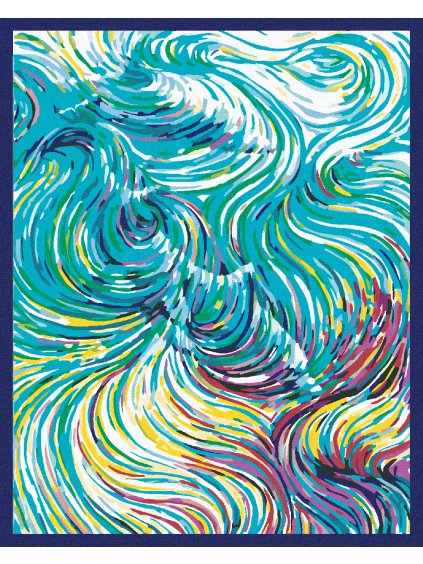 Diamantové maľovanie - VLNY (Rámovanie bez rámu a bez vypnutia plátna, Rozmer 40x50 cm)