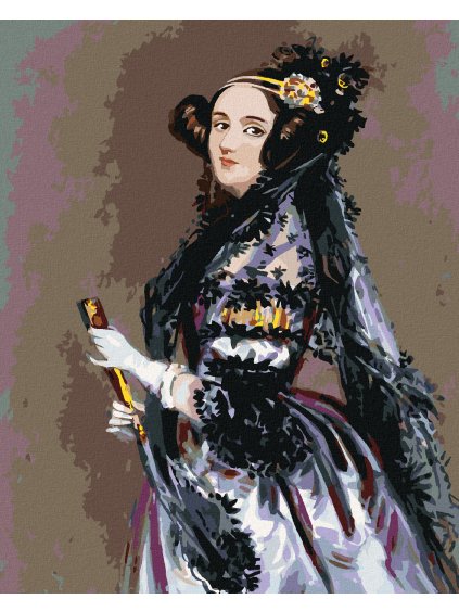Diamantové maľovanie - PORTRÉT ADA LOVELACE (ALFRED EDWARD CHALON) (Rámovanie bez rámu a bez vypnutia plátna, Rozmer 40x50 cm)