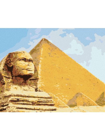 Diamantové maľovanie - SFINGA (Rámovanie bez rámu a bez vypnutia plátna, Rozmer 40x50 cm)