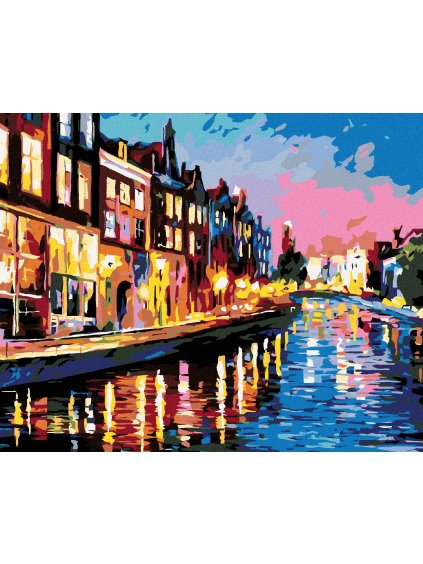 Diamantové maľovanie - NOC V BENÁTKACH (Rámovanie bez rámu a bez vypnutia plátna, Rozmer 40x50 cm)