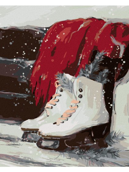 Diamantové maľovanie - KORČULE (Rámovanie bez rámu a bez vypnutia plátna, Rozmer 40x50 cm)