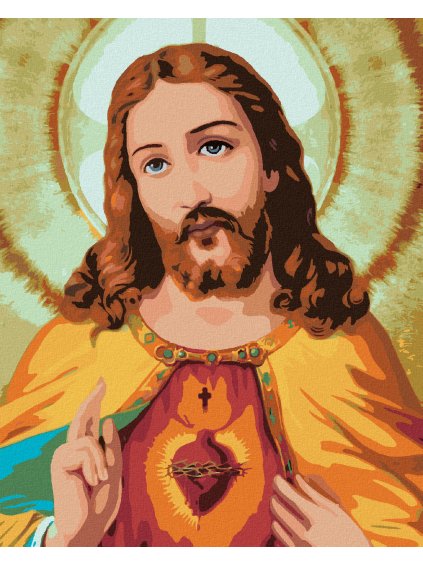 Diamantové maľovanie - JEŽIŠ KRISTUS II (Rámovanie bez rámu a bez vypnutia plátna, Rozmer 40x50 cm)
