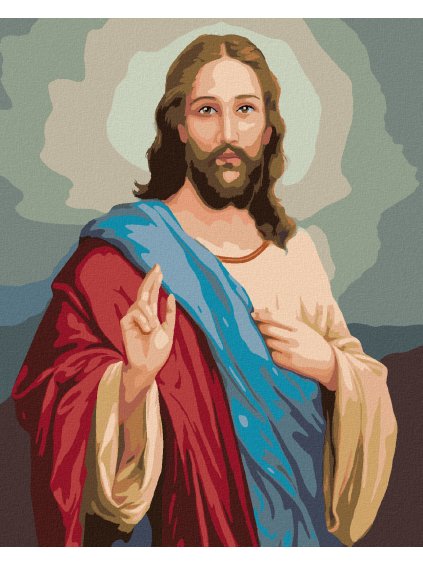 Diamantové maľovanie - JEŽIŠ KRISTUS (Rámovanie bez rámu a bez vypnutia plátna, Rozmer 40x50 cm)
