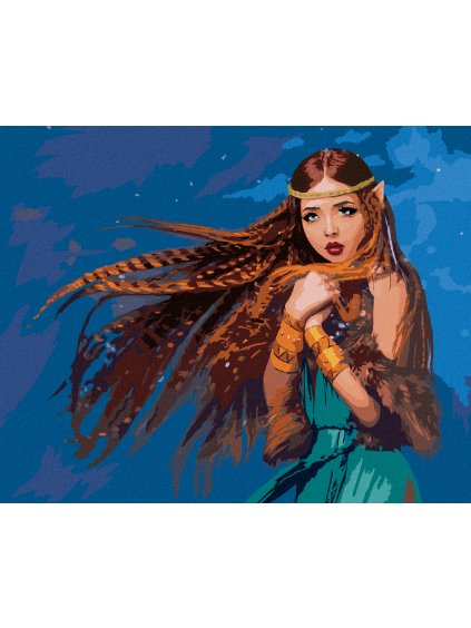 Diamantové maľovanie - ELFIA PRINCEZNÁ (Rámovanie bez rámu a bez vypnutia plátna, Rozmer 40x50 cm)