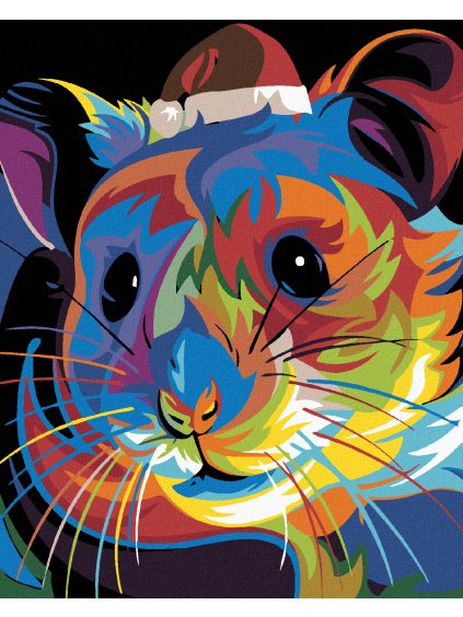 Diamantové maľovanie - FAREBNÝ ŠKREČOK (Rámovanie bez rámu a bez vypnutia plátna, Rozmer 40x50 cm)