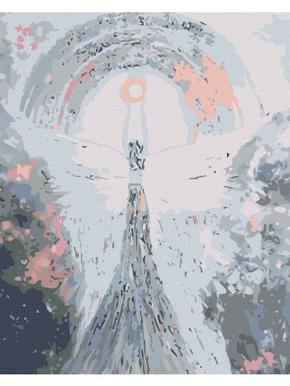 Diamantové maľovanie - ANJELI OD LENKY - PEACE ANGEL (Rámovanie bez rámu a bez vypnutia plátna, Rozmer 40x50 cm)