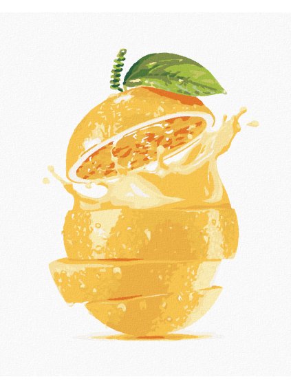 Diamantové maľovanie - CITRÓN (Rámovanie bez rámu a bez vypnutia plátna, Rozmer 40x50 cm)