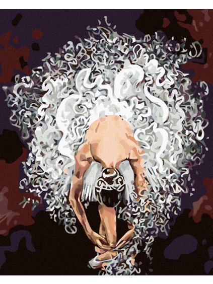 Diamantové maľovanie - BALETKA V ÚKLONE (Rámovanie bez rámu a bez vypnutia plátna, Rozmer 40x50 cm)