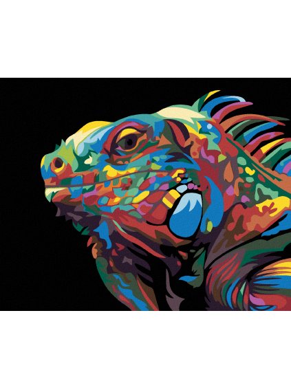 Diamantové maľovanie - LEGUÁN (Rámovanie bez rámu a bez vypnutia plátna, Rozmer 40x50 cm)