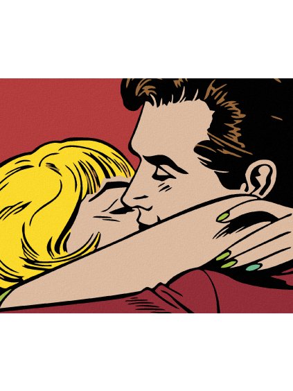 Diamantové maľovanie - V OBJATÍ (Rámovanie bez rámu a bez vypnutia plátna, Rozmer 40x50 cm)