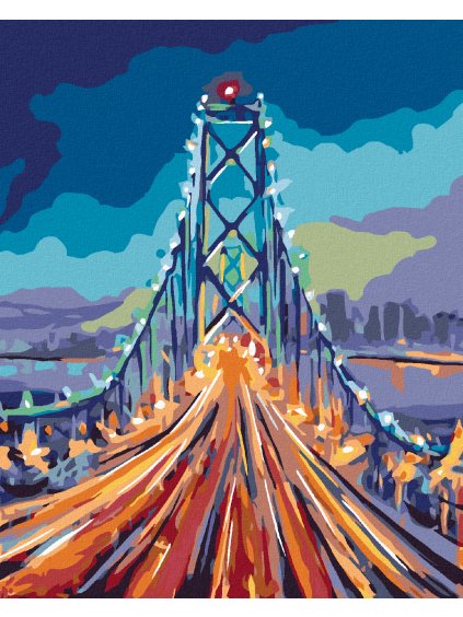 Diamantové maľovanie - NA MOSTE (Rámovanie bez rámu a bez vypnutia plátna, Rozmer 40x50 cm)