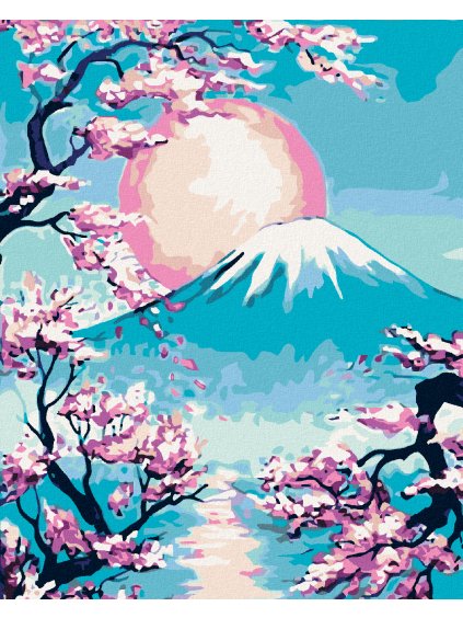 Diamantové maľovanie - VÝCHOD SLNKA NAD HOROU (Rámovanie bez rámu a bez vypnutia plátna, Rozmer 40x50 cm)