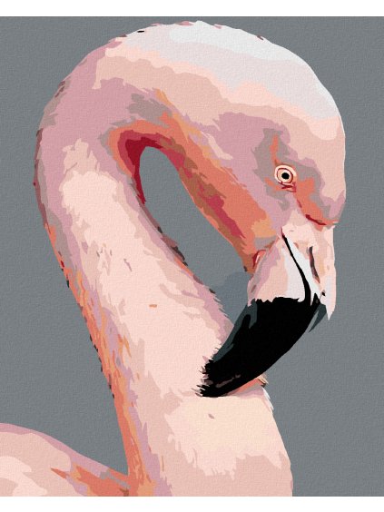 Diamantové maľovanie - RUŽOVÝ PLAMENIAK (Rámovanie bez rámu a bez vypnutia plátna, Rozmer 40x50 cm)