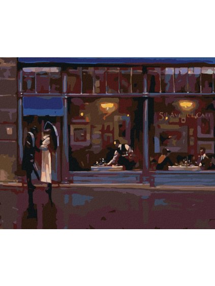 Diamantové maľovanie - V NOCI PRED REŠTAURÁCIOU (Rámovanie bez rámu a bez vypnutia plátna, Rozmer 40x50 cm)