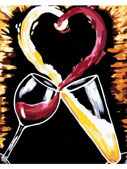 Diamantové maľovanie - POHÁRIKY (Rámovanie bez rámu a bez vypnutia plátna, Rozmer 40x50 cm)