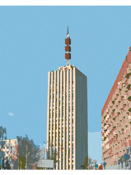 Diamantové maľovanie - MRAKODRAP (Rámovanie bez rámu a bez vypnutia plátna, Rozmer 40x50 cm)