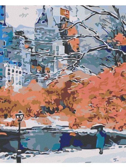 Diamantové maľovanie - PARK V NEW YORKU (Rámovanie bez rámu a bez vypnutia plátna, Rozmer 40x50 cm)