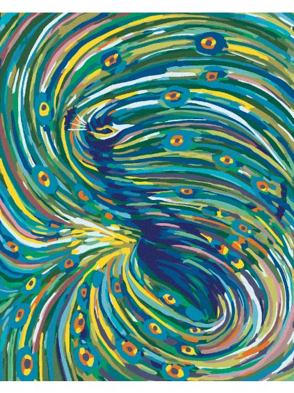 Diamantové maľovanie - FAREBNÝ PÁV (Rámovanie bez rámu a bez vypnutia plátna, Rozmer 40x50 cm)