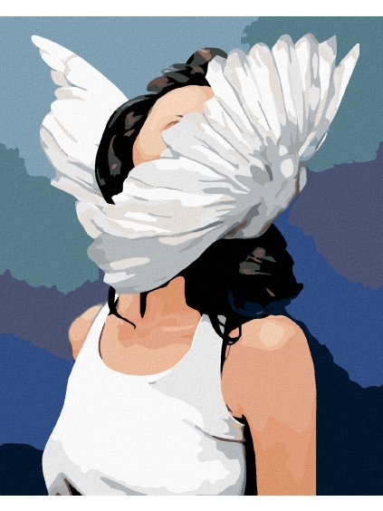 Diamantové maľovanie - ŽENA S KRÍDLAMI (Rámovanie bez rámu a bez vypnutia plátna, Rozmer 40x50 cm)